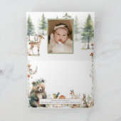 Beer Bos Schattigee DierenDeer Foto Baby shower Kaart (Binnen)