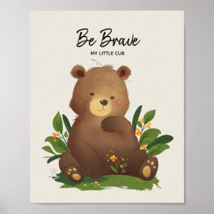 Beer • Bosdier Wees Dapper Illustratie Poster