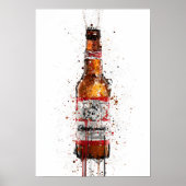 Beer Bottle Wall Art Print 'Amber' (Voorkant)