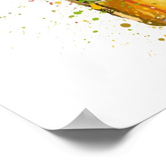 Beer Bottle Wall Art Print 'Aztec gold'  (Hoek)