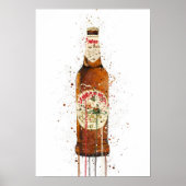 Beer Bottle Wall Art Print 'La Dolce Vita' (Voorkant)