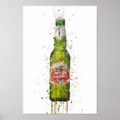 Beer Bottle Wall Art Print 'Peridot' (Voorkant)