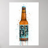 Beer Bottle Wall Art Print 'Rebel Rebel' (Voorkant)