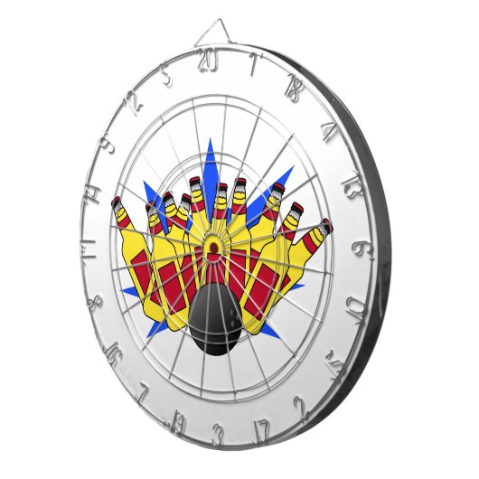 Beer Bowling Dartbord (Voorkant Rechts)