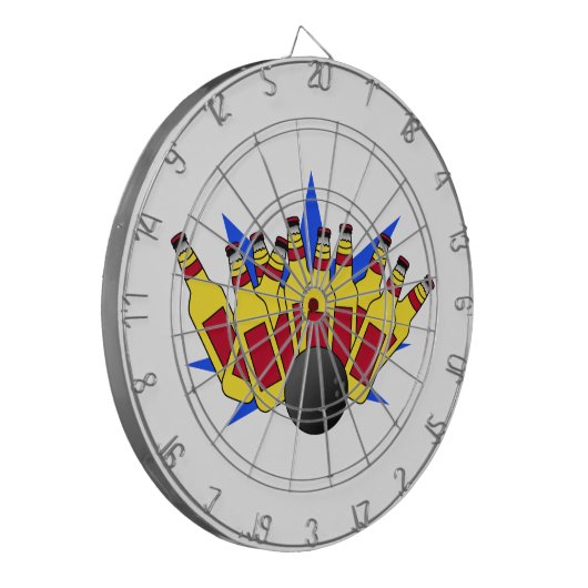 Beer Bowling Dartbord (Voorkant Links)