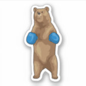 Beer Boxer Boxing-handschoenen Sticker (Voorkant)