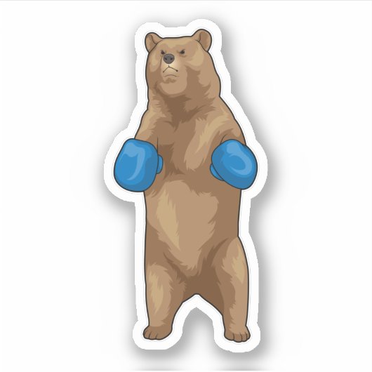 Beer Boxer Boxing-handschoenen Sticker (Voorkant)