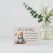 Beer Boy Baby shower Boekaanvraag Informatiekaartje (Staand voorkant)