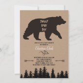 Beer Boy Baby shower Rustic Woodland Kraft Kaart (Voorkant)