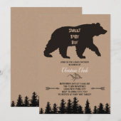 Beer Boy Baby shower Rustic Woodland Kraft Kaart (Voorkant / Achterkant)