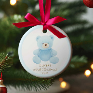 Beer Boy Eerste Kerstmis Foto Ornament