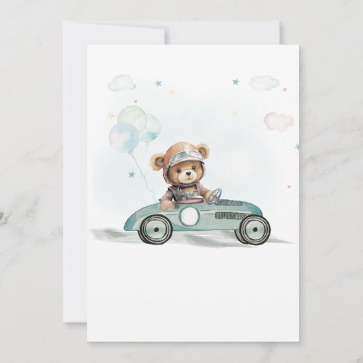 Beer Boy First Birthday en Baptisme Kaart (Achterkant)