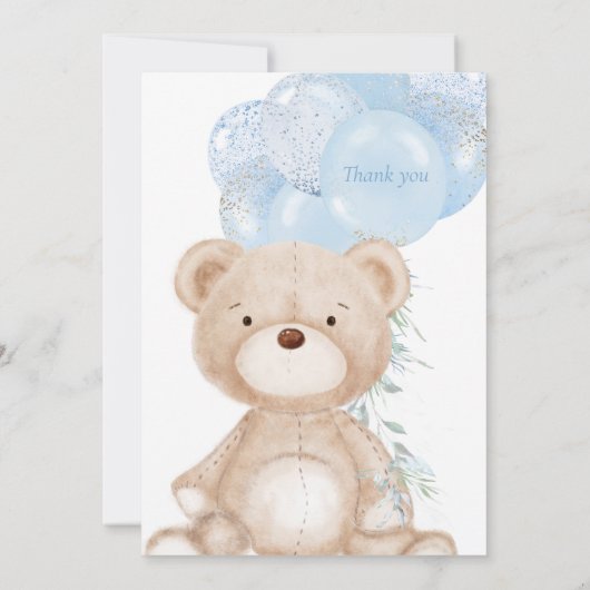 Beer Boy First Birthday en Baptisme Kaart (Achterkant)