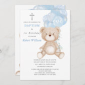 Beer Boy First Birthday en Baptisme Kaart (Voorkant / Achterkant)