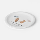Beer Boy Girl Twins - Joint 1st Verjaardag Papieren Bordje (Gekanteld)