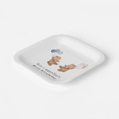 Beer Boy Girl Twins - Joint 1st Verjaardag Papieren Bordje (Gebogen)