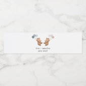 Beer Boy Girl Twins - Joint 1st Verjaardag Waterfles Etiket (Enkel label)