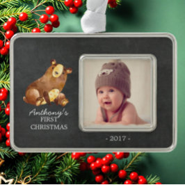 Beer Boys Baby's 1st Christmas Foto Ornament