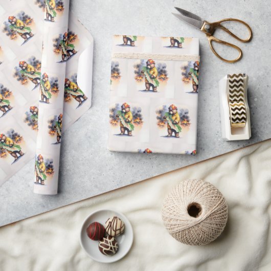 Beer brandweerman van Californië Cadeaupapier (Crafts)