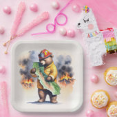 Beer brandweerman van Californië Papieren Bordje (Feest)