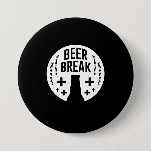 Beer Break Ronde Button 7,6 Cm (Voorkant)