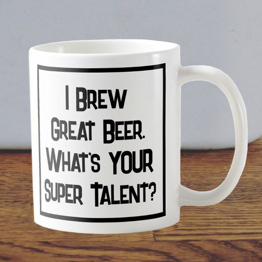 Beer Brewer Super Talent. Mok met twee toonkoffie