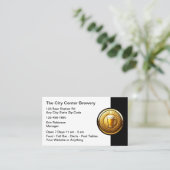 Beer Brewery Bar Classy Business Cards Visitekaartje (Staand voorkant)