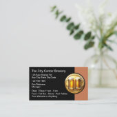 Beer Brewery Beer Mugs Business Cards Visitekaartje (Staand voorkant)