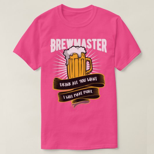Beer Brewmaster Drink alles wat je wilt.. ik zal m T-shirt (Design voorkant)