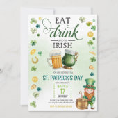 Beer & Brews St. Patricks Day Green Leprechaun Kaart (Voorkant)