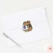 Beer Bride en Beer Groom Ronde Sticker (Envelop)