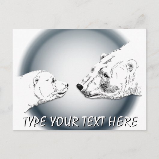 Beer Briefkaarten van poolBeren (Voorkant)