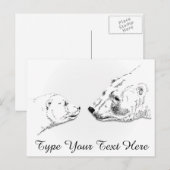 Beer Briefkaarten van poolBeren (Voorkant / Achterkant)