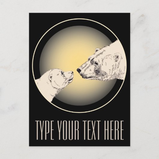 Beer Briefkaarten van poolBeren (Voorkant)