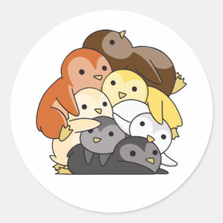 Beer Brotherhood Flag Pride Lgbtq Cute Penguin Ronde Sticker