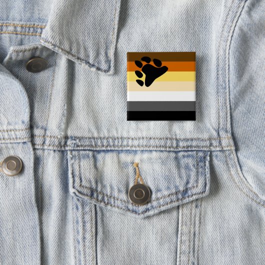 Beer Brotherhood Pride Flag Vierkante Button 5,1 Cm (In situ)