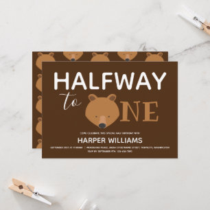 Beer Brown Baby halve dag Kaart