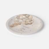 Beer Brown Balloons Baby shower Papieren Bordje (Gekanteld)