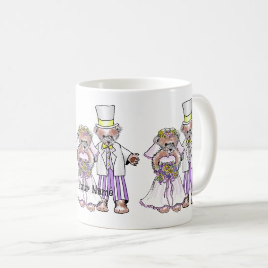 Beer bruid en bruidegom mokken (Voorkant rechts)