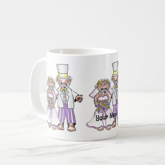 Beer bruid en bruidegom mokken (Voorkant links)