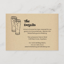 Beer Bruiloft Informatie Details Behuizing Kaart