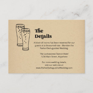 Beer Bruiloft Informatie Details Behuizing Kaart