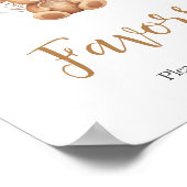 Beer bruin ballon Baby shower gunsten Poster (Hoek)