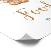 Beer bruin ballon Baby shower voedsel Poster (Hoek)