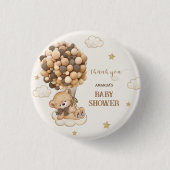 Beer bruine ballonnen Baby shower gunst Ronde Button 3,2 Cm (Voorkant)
