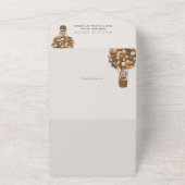 Beer, bruine ballonnen, heteluchtballon, Baby show All In One Uitnodiging (Buitenkant)