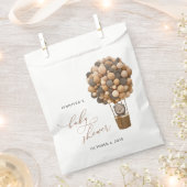 Beer, bruine ballonnen, heteluchtballon, Baby show Bedankzakje (Geknipt)