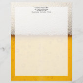 Beer Bubbles Close-up Briefhoofd Ontwerp (Voorkant)