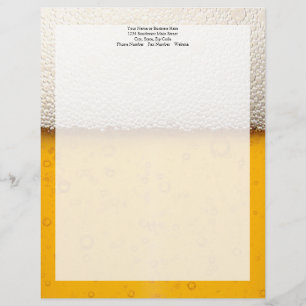 Beer Bubbles Close-up Briefhoofd Ontwerp