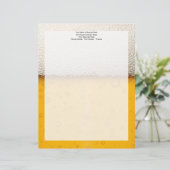 Beer Bubbles Close-up Briefhoofd Ontwerp (Staand voorkant)